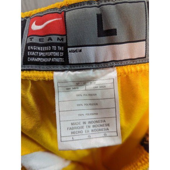Vintage Y2K Nike Team Men’s Large Gold Snap Tear Away Basketball Sweatpants - Picture 12 of 12